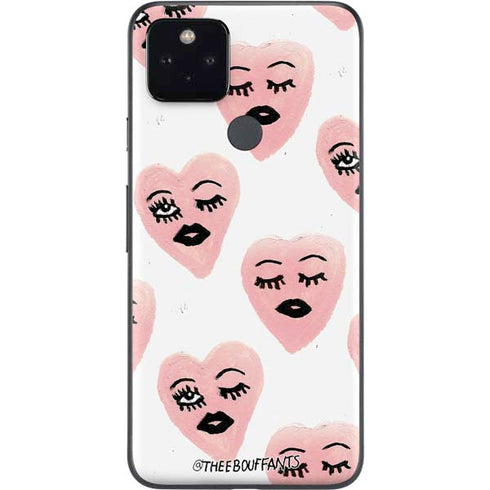 Bouffants and Broken Hearts Winking Hearts Google Pixel 4a 5G Skin
